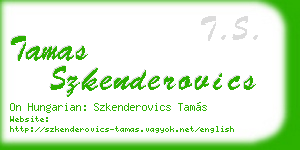 tamas szkenderovics business card